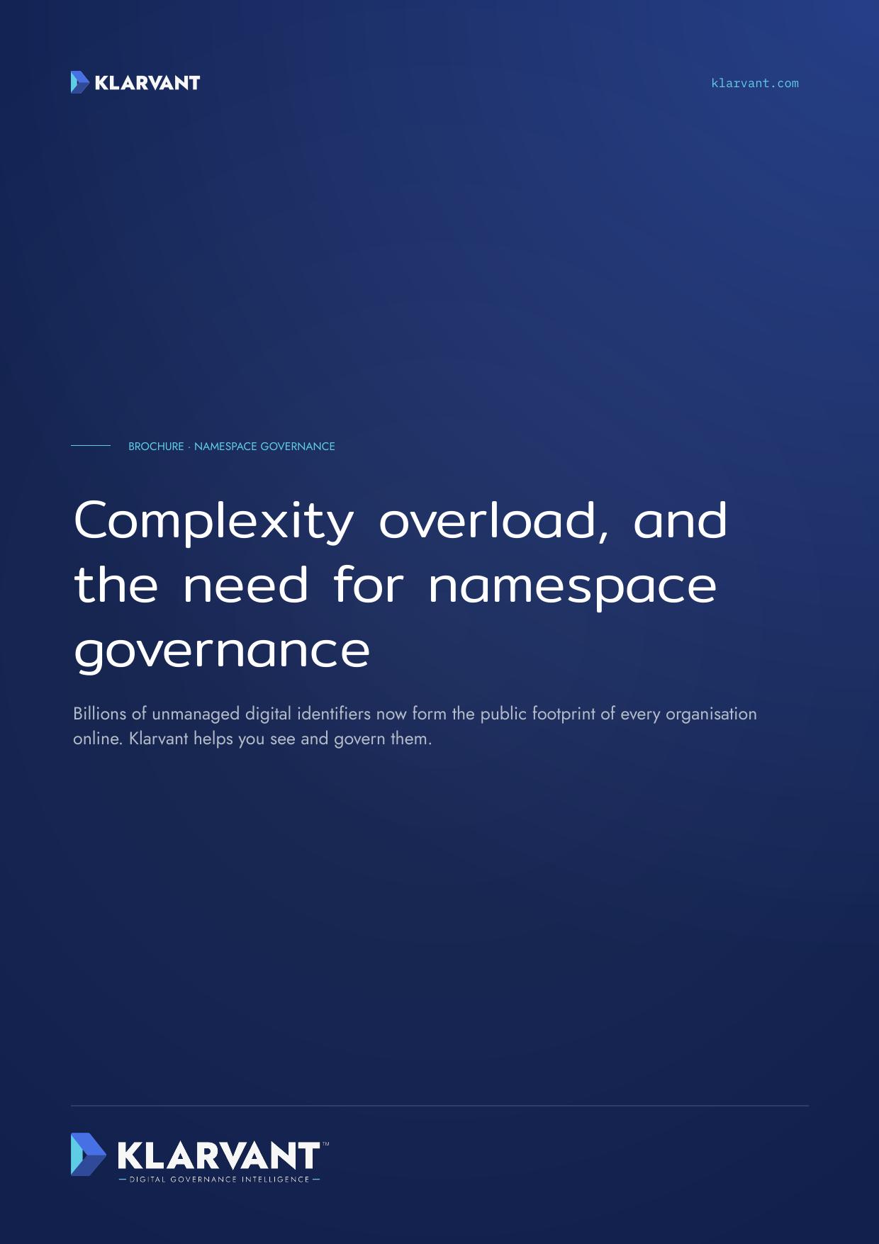 Cover of Complexity overload, and the need for namespace governance