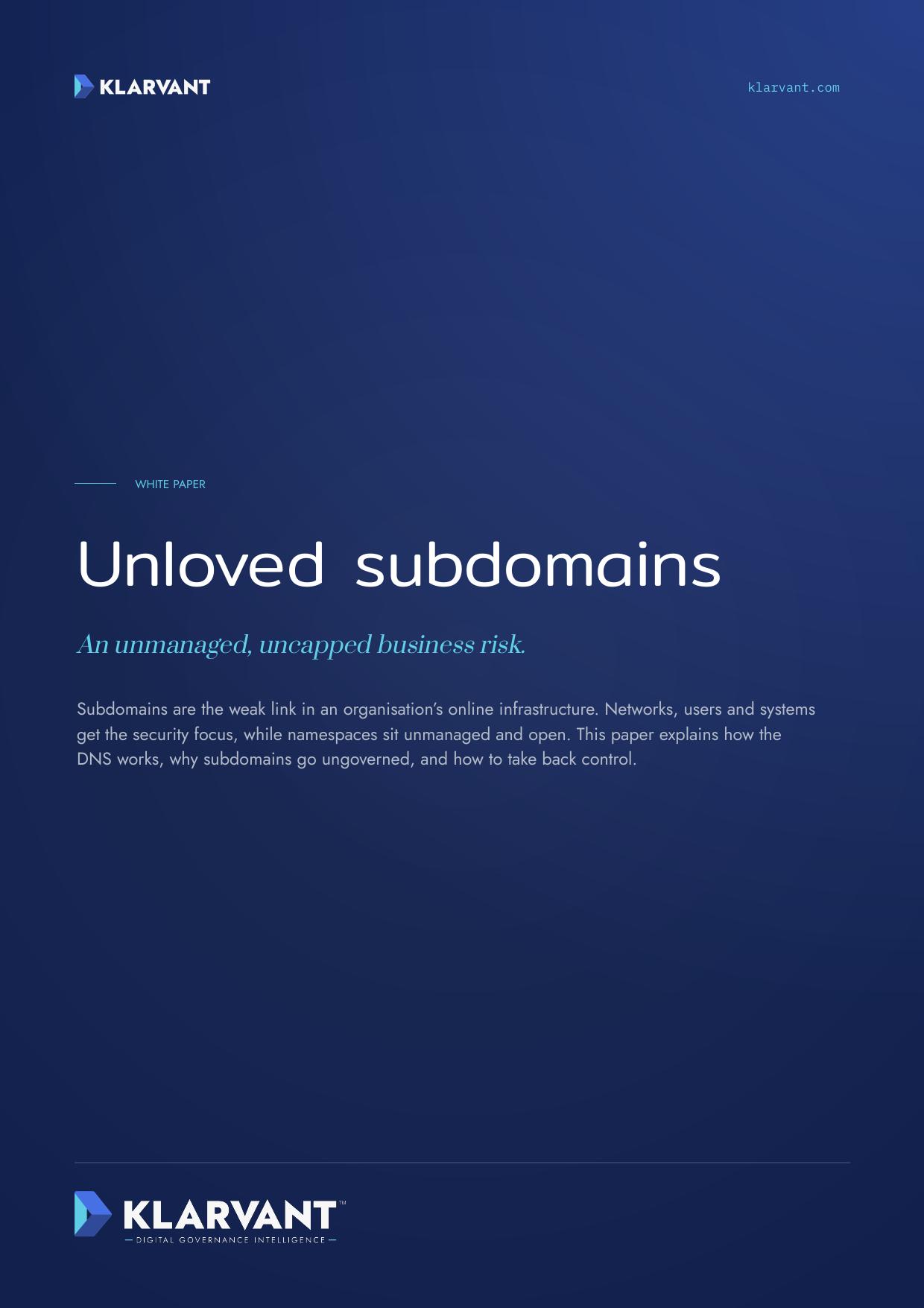 Cover of Unloved subdomains